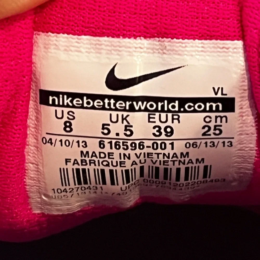 New Nike Air Relentless 3 Running Sneakers Womens 8 Gray Pink 616596-001‎
